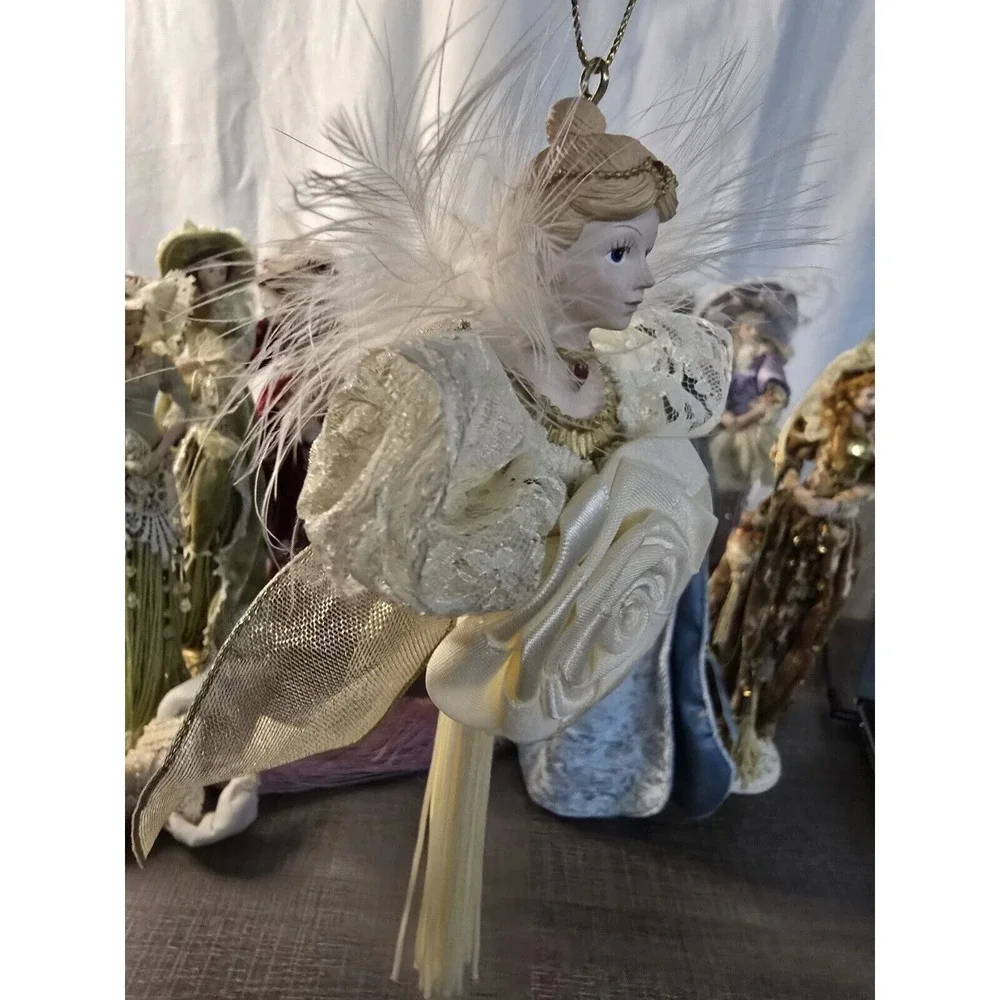1998‎ Avon Victorian Ladies with Tassel Christmas Ornament EUC